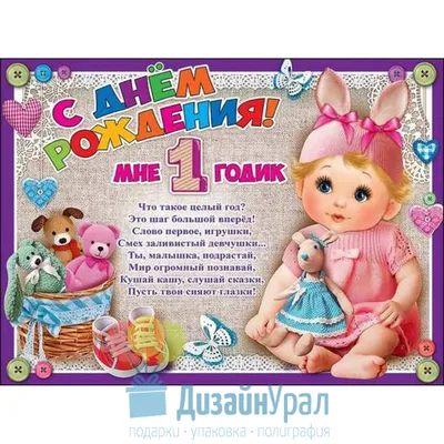 Набор \"С Днём рождения! 1 годик! Для девочки\" съедобных украшений из  вафельной бумаги, вафельная картинка для тортов, кексов, печенья День  рождения, подарок для девочки, 1 год, новорождённый, розовый - купить с  доставкой
