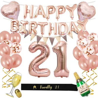 Открытки с днем рождения на 21 год🎉скачать бесплатно!