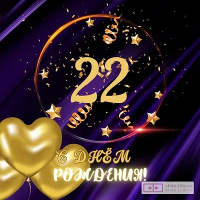 Прикольная открытка с днем рождения парню 22 года — Slide-Life.ru