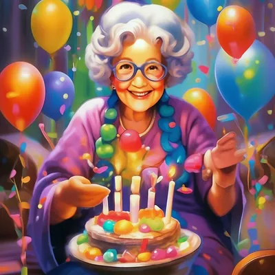 Красивые открытки и прикольные картинки с днем рождения для бабушки