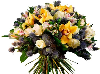 Купить Корзина цветов на день рождения \"Пусть радость не кончается\" в  Москве по 12500 ₽ арт – 9671