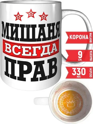 Кружка Grand Cadeau \"Мишаня\" - купить по доступным ценам в  интернет-магазине OZON (742651488)