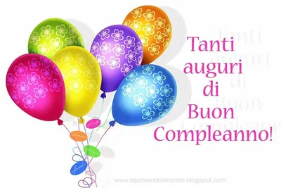 Красочная вечеринка поздравительная открытка на итальянском языке PNG ,  День рождения, день рождения, Поздравительная открытка PNG картинки и пнг  PSD рисунок для бесплатной загрузки