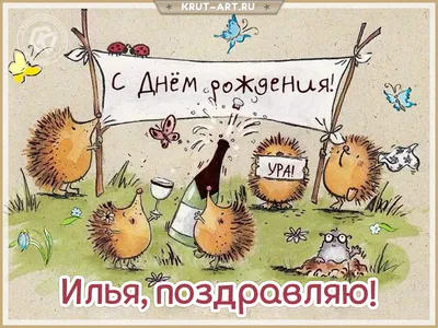 Открытка с днем рождения мужчине по имени Илья — Бесплатные открытки и  анимация