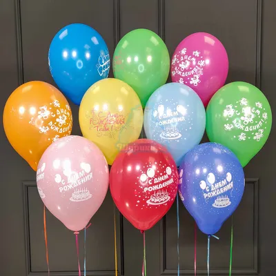 Воздушные шары металлик «С днем рождения!» | Шары39.рф | Доставка