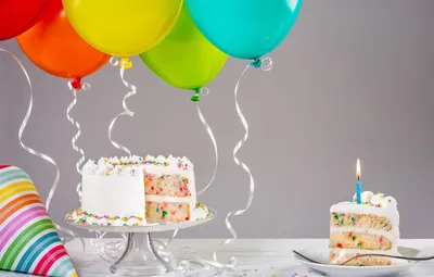 Торт девочка с шариками - Cake in Flowers