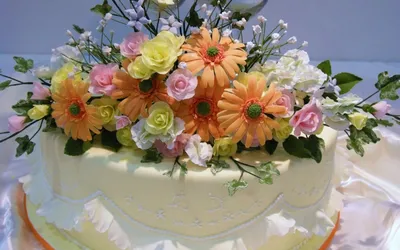 Дыхание весны Красочные Имитационные цветы на день рождения, свадьбу, торт,  Топпер, товары для выпечки, десерт, DIY Декор, украшения | AliExpress