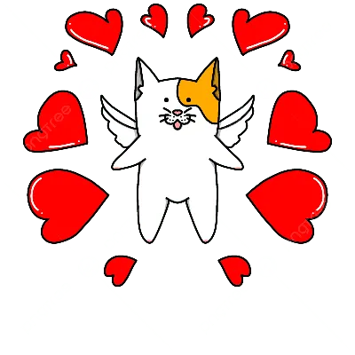 кот держит сердце в день святого валентина PNG , кошка, сердце, валентинка  PNG картинки и пнг PSD рисунок для бесплатной загрузки