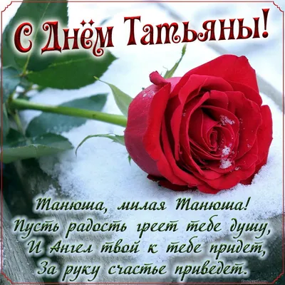 Красивая открытка с цветами, поздравляю с Днём Татьяны