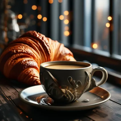 Открытка с чашкой кофе для доброго утра, скачать бесплатно