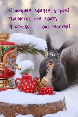 Картинки с добрым утром зима фотографии