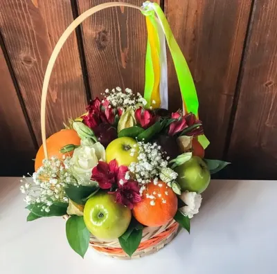 Осенняя композиция в тыкве с цветами и фруктами в Киеве, заказать в по  низкой цене