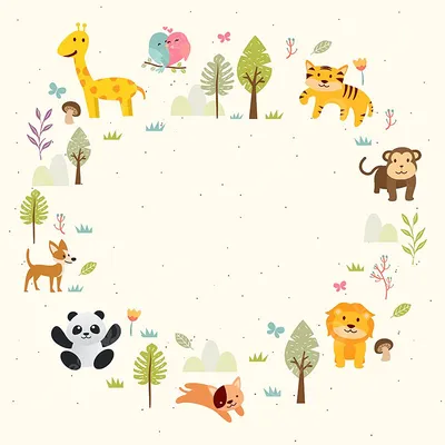 Скачать - Набор диких животных оранжевого цвета для детей и дизайн.  Изображения персонажей Фокс, рак, белка, Лев. — стокова… | Дикие животные,  Животные, Иллюстрации