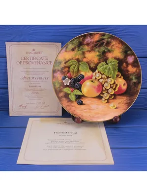 Фруктовница, декорированная изображением фруктов, фарфор Raritetus  183830733 купить в интернет-магазине Wildberries