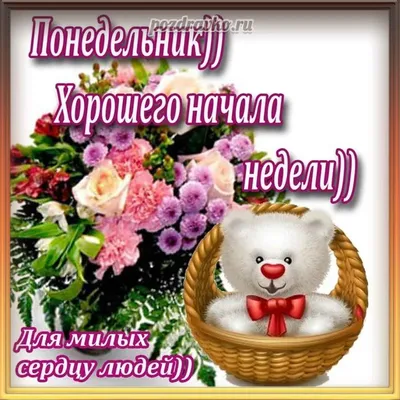 Картинки с хорошим понедельником фотографии