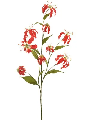 Искусственное растение с красными цветами, купить в Украине