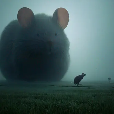 Гигантская милая мышка с мышатами в…» — создано в Шедевруме