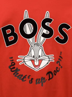 BOSS - Белая хлопковая футболка с градиентной надписью | Childrensalon  Outlet