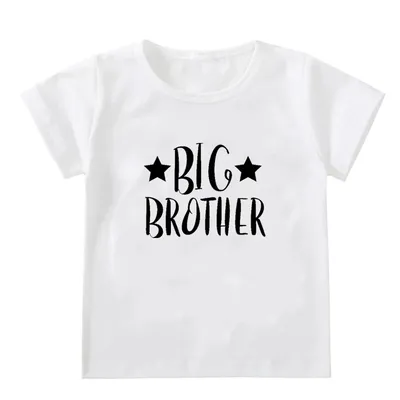 Милые дети, мальчики, Big Brother футболка летние товары первой  необходимости для детей на каждый день с принтом в виде букв, костюм От 1  до 12 лет мальчик брат модная одежда братья Семейные
