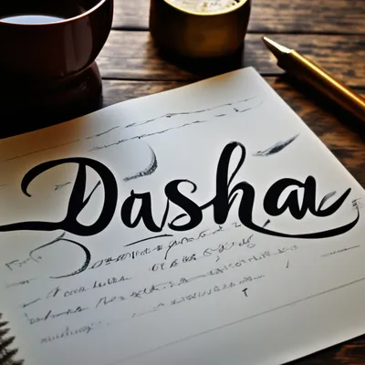 D.А.S.H.A. ,написано на листе …» — создано в Шедевруме
