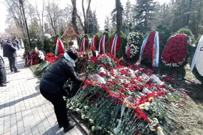 С могилы Жириновского украли ленту сына \"Давай помиримся\" - МК