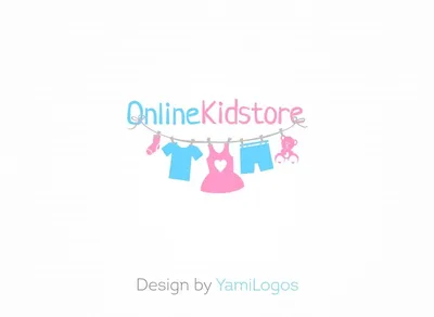 Дизайн логотипа для магазина детской одежды, игрушек и т.д. Этот логотип  доступный для продажи, название будет изменено. Дизайнер YamiLogos. Все  детали по… | Design