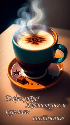 Векторный Плакат Кофейной Доски Надписью Доброе Утро Начинается Кофе  Открытки Векторное изображение ©giraffarte 428081250