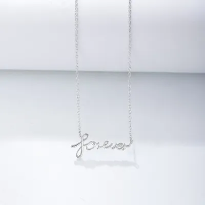 Ожерелье с надписью forever из стерлингового серебра, женская цепочка для  ключиц в европейском и американском стиле ins design sense - купить с  доставкой по выгодным ценам в интернет-магазине OZON (1347243194)