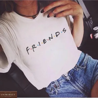 Футболка VLONE Friends черная с логотипом