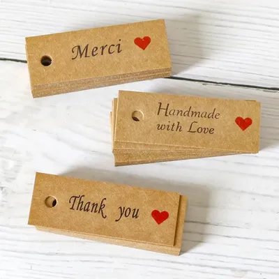 Бирки деревянные для рукоделия \"Сердце\" с надписью \"Handmade with love\" 20  шт. - купить с доставкой по выгодным ценам в интернет-магазине OZON  (702478006)
