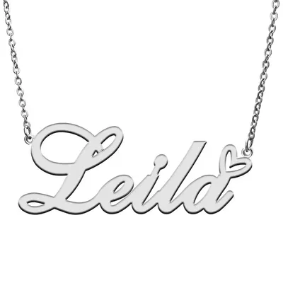 Ожерелье Leila с надписью «with Love» для женщин, колье из нержавеющей  стали золотистого и серебристого цветов, подарок для матери, ребенка,  девушки | AliExpress