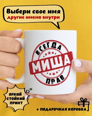 футболка с надписью Миша всегда прав бел Русский Печатник 102637499 купить  за 924 ₽ в интернет-магазине Wildberries