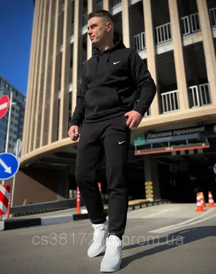 Кроссовки Nike Air Force с надписью черные купить в Москве
