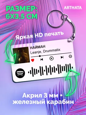 Arthata-spotify постер Спотифай постер Брелок спотифай Leanje - Найман