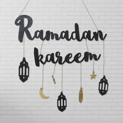 JOYMEMO Рамадан, искусственное украшение, золотой блеск, ИД Рамадан, баннер  для мусульманских исламских искусств | AliExpress