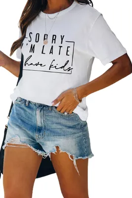 Белая футболка с надписью sorry — цена 370 грн в каталоге Футболки ✓ Купить  женские вещи по доступной цене на Шафе | Украина #5448068