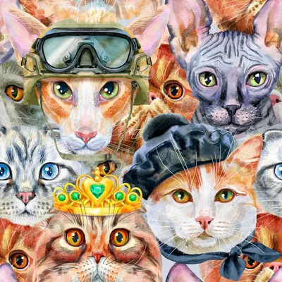 Нарисованная рукой иллюстрация животного кота коммерчески элемент PNG ,  Рисованной, котенок, животное PNG картинки и пнг PSD рисунок для бесплатной  загрузки
