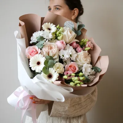 Букет цветов воздушный нежный №255 - 🌹 Цветы Новосибирск заказ: