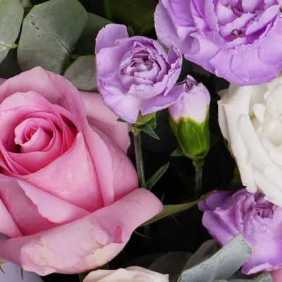 Микс нежных цветов в коробке | Цветы и букеты на 14 февраля | Kiwi Flower  Shop