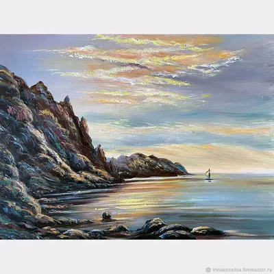 Морской пейзаж «Изумрудные волны и солнце» 30x40 DL190705 купить в Москве