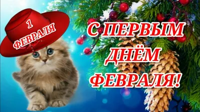 Красивая зимняя открытка с 1 февраля - Скачайте на Davno.ru