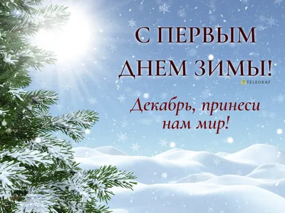 Картинки с первым днем зимы 1 декабря