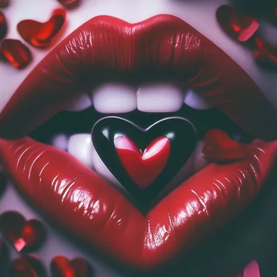 Международный день поцелуев уникальная открытка с сердечками и губами  креативный дизайн вектор прозрачный фон PNG , международный день поцелуя,  Типография, сердца PNG картинки и пнг PSD рисунок для бесплатной загрузки