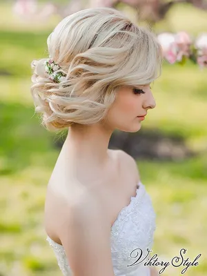 Свадебные прически на короткие волосы: 50 фото | Короткие свадебные  стрижки, Укладка длинных волос, Укладка волос к свадьбе
