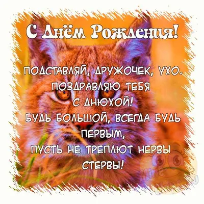 Поздравить открыткой с прикольными стихами на день рождения друга - С  любовью, Mine-Chips.ru