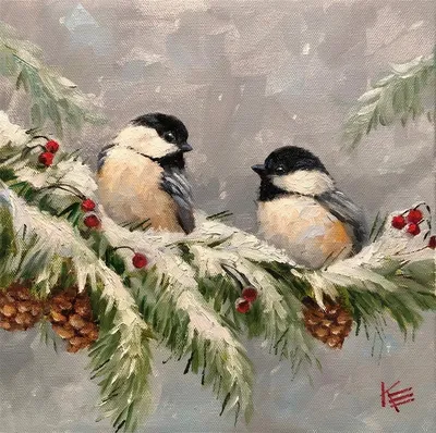Картинки с птицами зимой фотографии