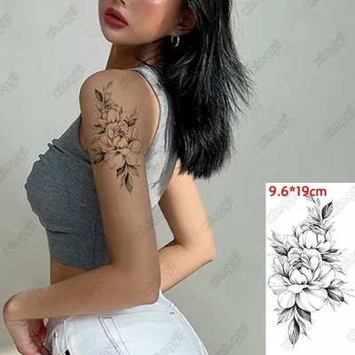 Переводные татуировки временные для взрослых. Тату на спину для девушек:  символы, орнамент, лотос- купить по выгодной цене в интернет-магазине OZON  (725051888)