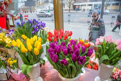 Композиции из цветов на 8 марта купить в Краснодаре с доставкой от  интернет-магазина КОФЕЦВЕТЫ