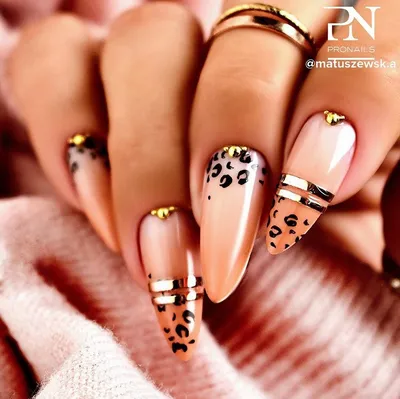 Леопардовый маникюр 2024-2025: модные фото-примеры леопардовых ногтей