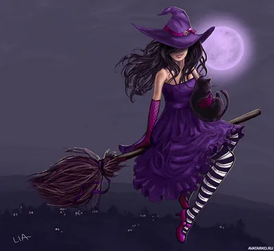 Старая ведьма на метле, праздники, хэллоуин, png | PNGWing
